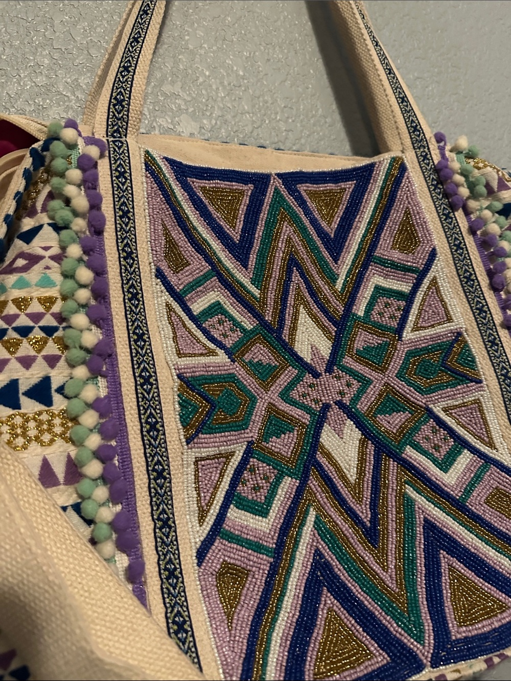 America & Beyond Ella Tribal Embellished Tote - Picture 6 of 8